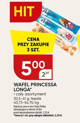 Wafel Princessa Longa Nestlé promocja w Chata Polska