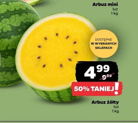 Arbuz żółty luz promocja w Netto