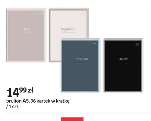 Brulion A5 96 kartek w kratkę promocja w Empik