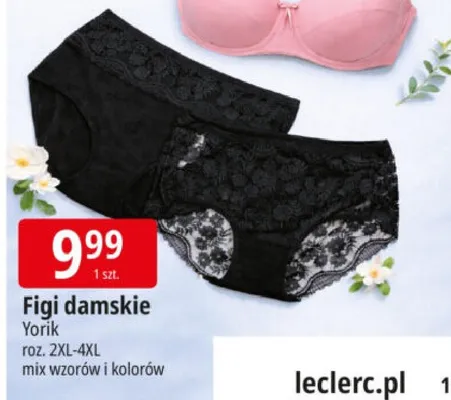 Figi damskie Yorik roz. 2XL-4XL promocja w Leclerc