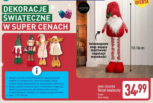 Skrzat świąteczny Home Creation promocja w Aldi