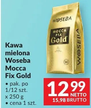 Kawa mielona Woseba Mocca Fix Gold promocja w Makro