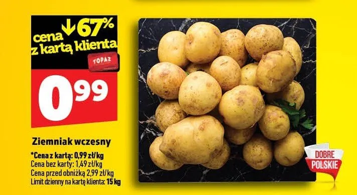Ziemniak wczesny promocja w TOPAZ