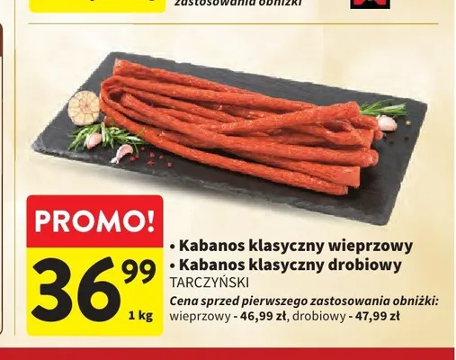 Kabanos klasyczny wieprzowy Tarczyński promocja w Intermarche