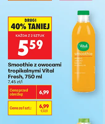 Smoothie z owocami tropikalnymi Vital Fresh promocja w Biedronka