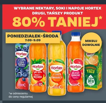 Nektar grejpfrut rubinowy Hortex promocja w Netto
