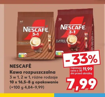 Kawa rozpuszczalna Nescafé 3in1 Classic promocja w Kaufland
