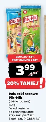 Paluszki serowe (różne rodzaje) promocja w Netto