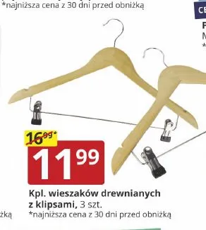 Kpl. wieszaków drewnianych promocja w Prymus AGD