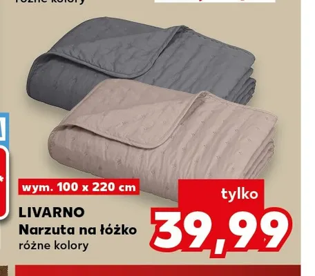 Narzuta na łóżko Livarno 100x220 cm promocja w Kaufland