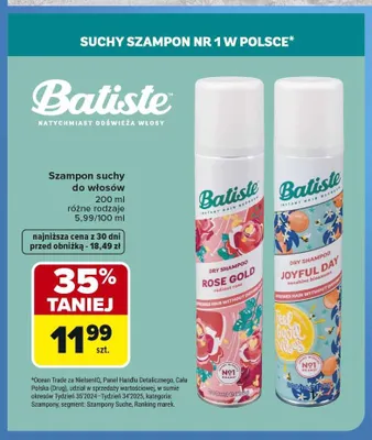 Szampon suchy do włosów Batiste promocja w Carrefour