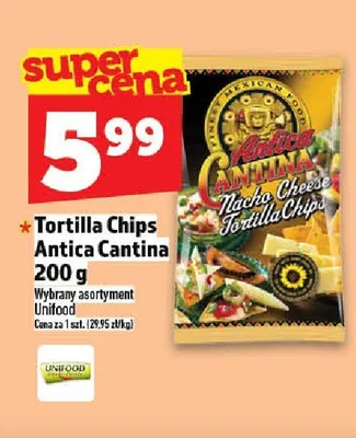 Tortilla Chips Antica Cantina Nacho Cheese Unifood 200g promocja w TOPAZ