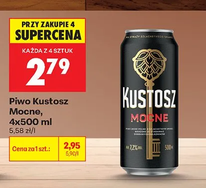 Piwo Kustosz Mocne 4-pak 500 ml promocja w Biedronka