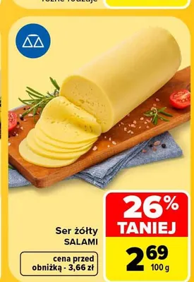 Ser żółty salami promocja w Carrefour Market