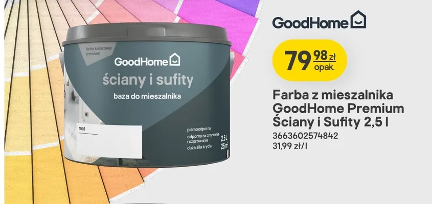 Farba z mieszalnika GoodHome Premium Ściany i Sufity promocja w Castorama