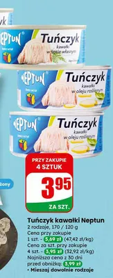 Tuńczyk kawałki w oleju roślinnym promocja w Dino