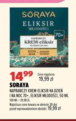Naprawczy krem-eliksir na dzień i na noc 70+ Eliksir Młodości Soraya promocja w Drogerie Natura