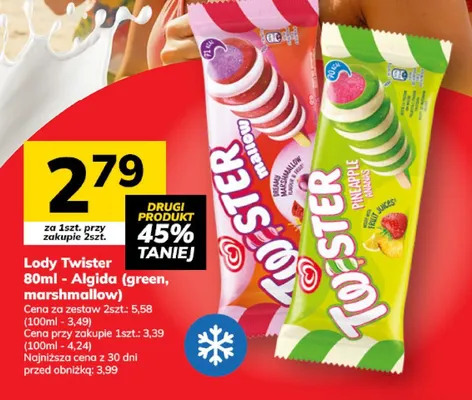 Lody Twister marshmallow Algida promocja w Hitpol