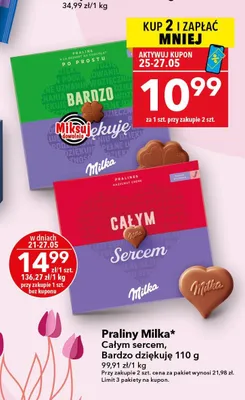Praliny Milka promocja w LEWIATAN