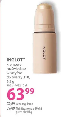 Kremowy rozświetlacz w sztyfcie do twarzy 310 Inglot promocja w Hebe