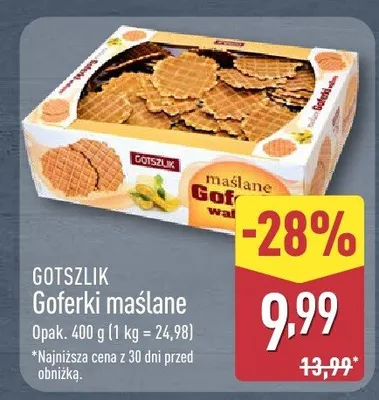 Goferki maślane Gotszlik promocja w Aldi