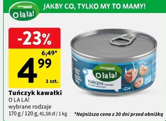 Tuńczyk kawałki promocja w Intermarche