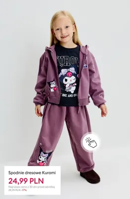 Spodnie dresowe Kuromi promocja w Sinsay