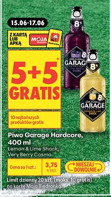 Piwo Garage Hardcore Lemon & Lime Shock 8% promocja w Biedronka