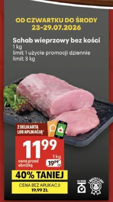 Schab wieprzowy bez kości Lady zza Lady promocja w Delikatesy Centrum