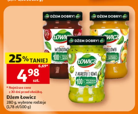 Dżem Łowicz Wiśniowy promocja w Auchan