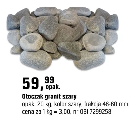 Otoczak granit szary promocja w OBI