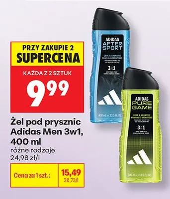 Żel pod prysznic Adidas Men 3w1 promocja w Biedronka