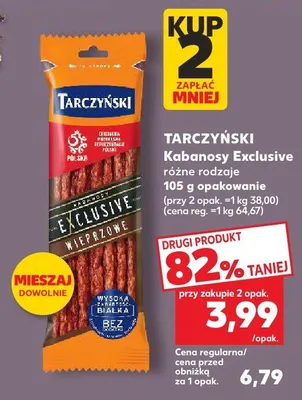 Kabanosy Exclusive różne rodzaje promocja w Kaufland