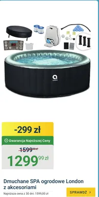 Dmuchane SPA ogrodowe London z akcesoriami promocja w ERLI