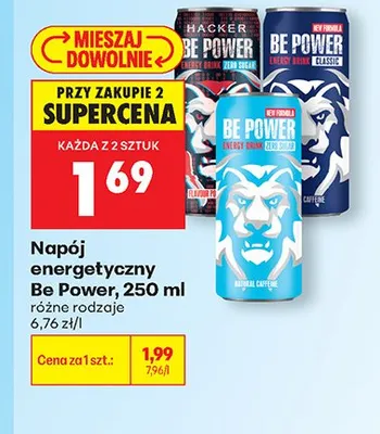 Napój energetyczny Be Power 250ml promocja w Biedronka