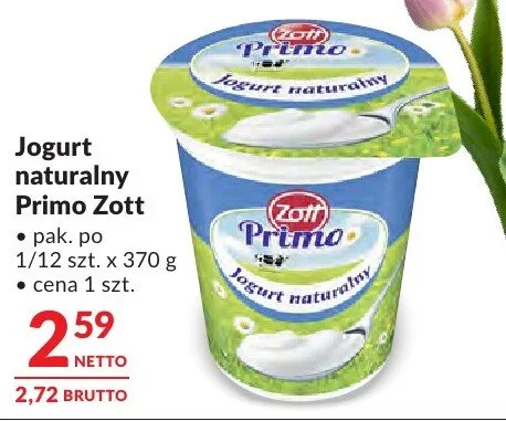 Jogurt naturalny Primo Zott promocja w Makro