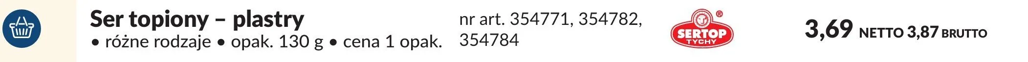 Ser topiony plastry Serenada różne rodzaje promocja w Makro
