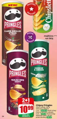 Chipsy Pringles różne rodzaje 165g promocja w Dino
