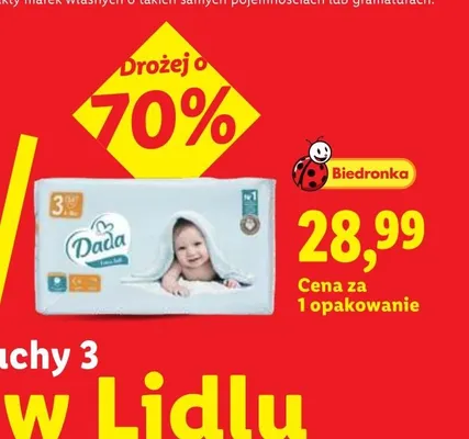 Pieluchy Dada Extra Soft 3 promocja w Lidl