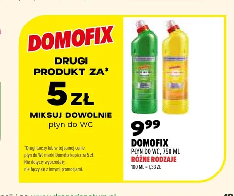 Płyn do WC Domofix promocja w Drogerie Natura