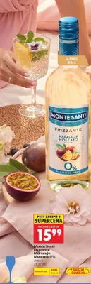 Wino bezalkoholowe Monte Santi Frizzante Maracuja Moscato 0% promocja w Biedronka