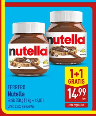 Krem Nutella Ferrero promocja w Aldi