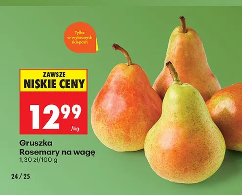 Gruszka Rosemary na wagę promocja w Biedronka