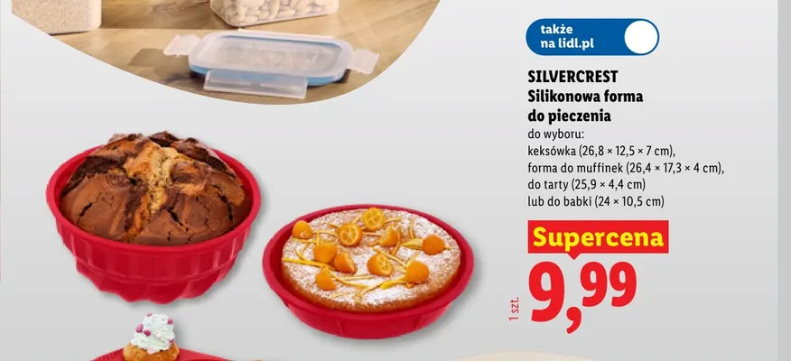 Silikonowa forma do pieczenia keksówka Silvercrest 26,8x12,5x7 cm promocja w Lidl