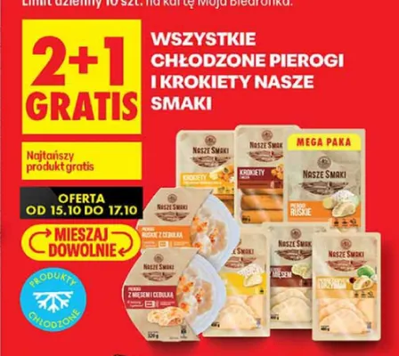 Chłodzone pierogi i krokiety Nasze Smaki promocja w Biedronka