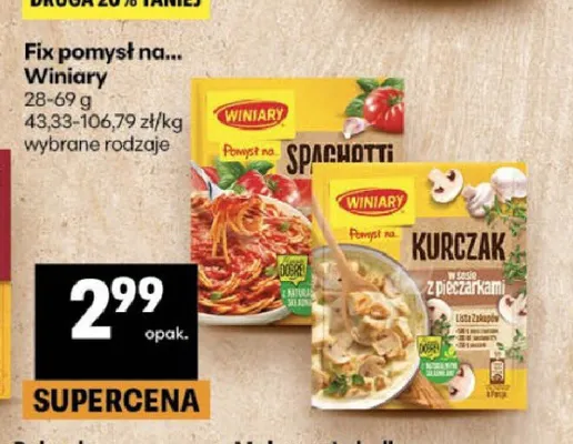 Fix Kurczak w sosie z pieczarkami Winiary promocja w Delikatesy Centrum