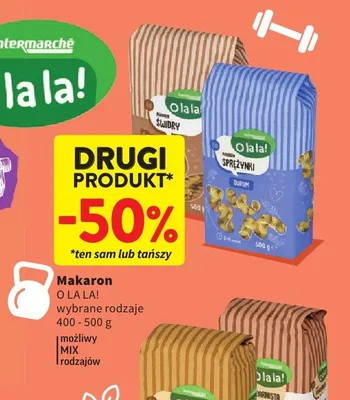 Makaron świdry durum O la la! promocja w Intermarche