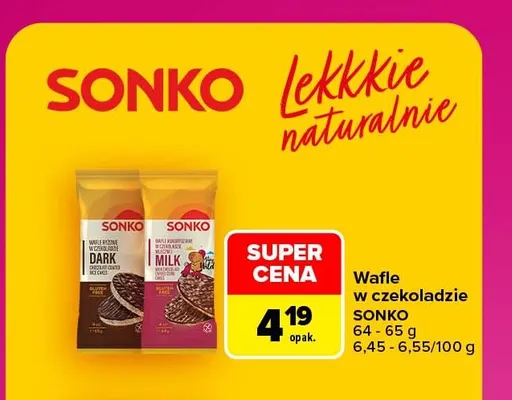 Wafle w czekoladzie Sonko promocja w Carrefour Market