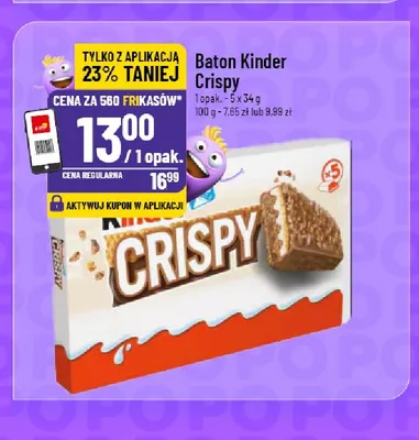 Baton Kinder Crispy 5-pak promocja w POLOmarket
