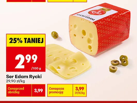 Ser edam Rycki promocja w Biedronka